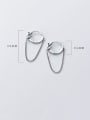 thumb 925 Sterling Silver  Vintage Round personality chain earrings 3
