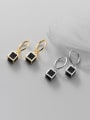 thumb 925 Sterling Silver Acrylic Square Minimalist Huggie Earring 0