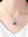 thumb 925 Sterling Silver Freshwater Pearl Irregular Zircon Pendant  Necklace 1