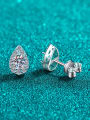 thumb 925 Sterling Silver Moissanite Water Drop Dainty Stud Earring 2