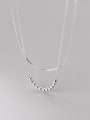 thumb 925 Sterling Silver Round Minimalist Multi Strand Necklace 4