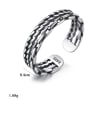 thumb 925 Sterling Silver Vintage fashion fine twist rope woven Stackable Ring 3