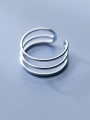 thumb 925 Sterling Silver Round Minimalist  Free Size Stackable Ring 2