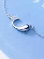 thumb 925 Sterling Silver Rhinestone Dolphin Cute Pendant Necklace 3
