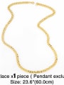 thumb Brass Hollow Geometric Chain Minimalist Necklace 1