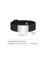 thumb Stainless steel Artificial Leather Geometric Hip Hop Band Bangle 2