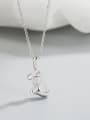 thumb 925 Sterling Silver Rhinestone Mouse Minimalist Necklace 1