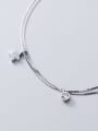 thumb 925 sterling silver cubic zirconia star minimalist strand bracelet 2