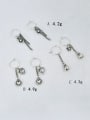 thumb 925 Sterling Silver With Platinum Plated Fashion Geometric Drop Earrings 4