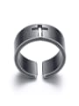 thumb Stainless Steel With Simple Hollow Cross Free Size Rings 2