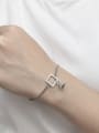 thumb Vintage Sterling Silver With Antique Silver Plated Vintage Hollow Geometry Bracelets 1