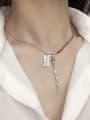thumb Vintage Sterling Silver With Platinum Plated Fashion Tassel pendant  Necklaces 2