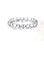 thumb 925 Sterling Silver Smotth Heart Vintage Band Ring 0