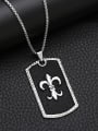 thumb Stainless steel Chain Alloy Pendant Geometric Hip Hop Necklace 0