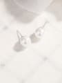 thumb 925 Sterling Silver Freshwater Pearl Round Minimalist Stud Earring 3