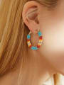 thumb Zinc Alloy Miyuki Millet Bead Geometric Bohemia Pure handmade Weave Earring 1
