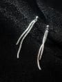 thumb 925 Sterling Silver Tassel Minimalist Threader Earring 2