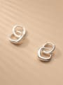 thumb 925 Sterling Silver Geometric Minimalist Huggie Earring 3