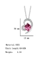thumb 925 Sterling Silver Austrian Crystal Heart Classic Necklace 3