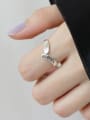 thumb 925 Sterling Silver Letter Minimalist Free Size Ring 1