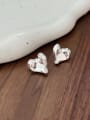 thumb 925 Sterling Silver Heart Vintage Stud Earring 3