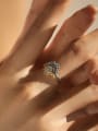 thumb 925 Sterling Silver Cubic Zirconia Sun Moon Dainty Band Ring 1