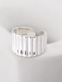 thumb 925 Sterling Silver  Vintage Striped Geometric Band Ring 0