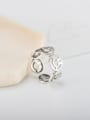 thumb 925 Sterling Silver Hollow Smiley Vintage Band Ring 1