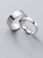 thumb 925 Sterling Silver  Smooth Round Minimalist Free Size Band Ring 1