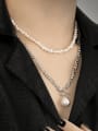 thumb 925 Sterling Silver Hollow Geometric  Chain Minimalist Necklace 1