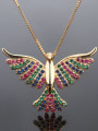 thumb Copper Cubic Zirconia Multi Color Bird Luxury Necklace 2