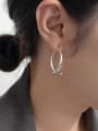 thumb 925 Sterling Silver Geometric Minimalist Drop Earring 1