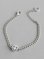 thumb 925 Sterling Silver  Retro smiley five-pointed star Link Bracelet 0