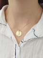 thumb 925 sterling silver gold head Coin Pendant Necklace 1