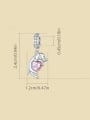 thumb 925 Sterling Silver Cubic Zirconia Cute Dog   DIY Accessory Pendant 3