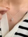 thumb 925 Sterling Silver Cubic Zirconia Smiling Face  Minimalist Necklace 1