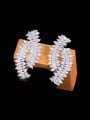 thumb Brass Cubic Zirconia Geometric Luxury Cluster Earring 2