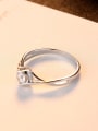 thumb 925 Sterling Silver Cubic Zirconia White Irregular Classic Band Ring 2