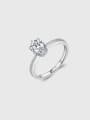 thumb 925 Sterling Silver Cubic Zirconia Round Cute Band Ring 2