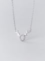 thumb 925 Sterling Silver Cubic Zirconia Deer Minimalist Necklace 3