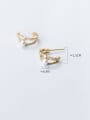 thumb 925 Sterling Silver Imitation Pearl Double C-shaped trend study Earring 3