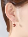 thumb 925 Sterling Silver Freshwater Pearl Multi Color Oval Minimalist Hook Earring 1