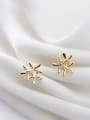 thumb 925 Sterling Silver Smooth Flower Minimalist Stud Earring 0