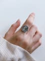 thumb 925 Sterling Silver Round Artisan Elizabethan Signet Ring 1
