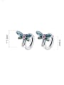thumb 925 Sterling Silver Cubic Zirconia Dragonfly Cute Huggie Earring 2