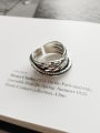 thumb 925 Sterling Silver  Vintage  Line Free Size Midi Ring 1
