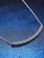 thumb 925 Sterling Silver Moissanite Geometric Necklace 0