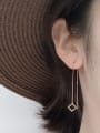 thumb 925 Sterling Silver Tassel Minimalist Geometric Threader Earring 2