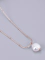 thumb Titanium Imitation Pearl White Necklace 1