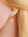 thumb Brass Cubic Zirconia Star Vintage Huggie Earring 1